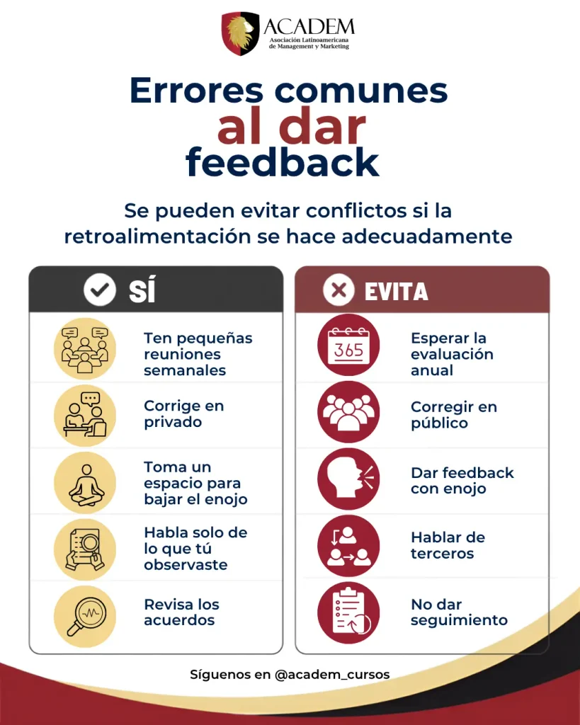 Errores comunes al dar feedback